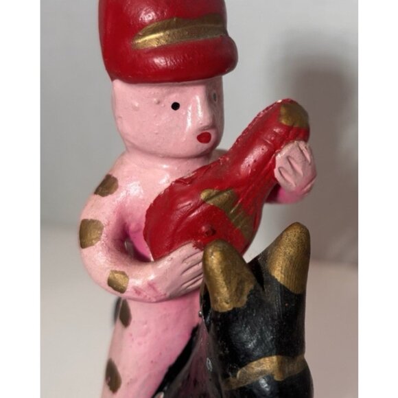 Vintage Portuguese Whistle Folk Art Musical Soldier Hand painted primitive - Picture 4 of 7